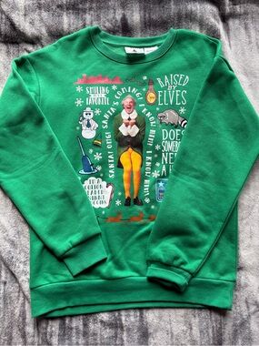 ELF Bright Green Graphic Crewneck Sweatshirt